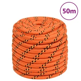 Orange polypropylene boat rope 18 mm 50 m by , Ropes and metal cords - Ref: Foro24-152683, Price: 57,63 €, Discount: %
