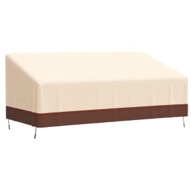 Cubierta de banco de 3 plazas Oxford 600D beige 198x97x48/74 cm