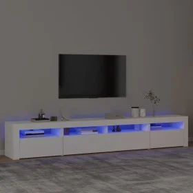 TV-Möbel mit weißen LED-Leuchten 240x35x40 cm von , TV-Möbel - Ref: Foro24-3152722, Preis: 191,43 €, Rabatt: %
