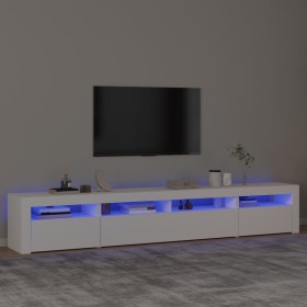 TV stand with white LED lights 240x35x40 cm by , TV Furniture - Ref: Foro24-3152722, Price: 172,87 €, Discount: %