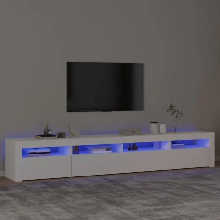 TV-Möbel mit weißen LED-Leuchten 240x35x40 cm von , TV-Möbel - Ref: Foro24-3152722, Preis: 191,43 €, Rabatt: %