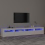TV-Möbel mit weißen LED-Leuchten 240x35x40 cm von , TV-Möbel - Ref: Foro24-3152722, Preis: 172,87 €, Rabatt: %