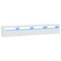 Mueble de TV con luces LED blanco 240x35x40 cm de , Muebles TV - Ref: Foro24-3152722, Precio: 178,84 €, Descuento: %