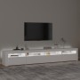 TV-Möbel mit weißen LED-Leuchten 240x35x40 cm von , TV-Möbel - Ref: Foro24-3152722, Preis: 172,87 €, Rabatt: %