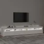 TV stand with white LED lights 240x35x40 cm by , TV Furniture - Ref: Foro24-3152722, Price: 191,43 €, Discount: %