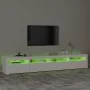 Mueble de TV con luces LED blanco 240x35x40 cm de , Muebles TV - Ref: Foro24-3152722, Precio: 191,43 €, Descuento: %