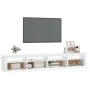 Mueble de TV con luces LED blanco 240x35x40 cm de , Muebles TV - Ref: Foro24-3152722, Precio: 191,43 €, Descuento: %