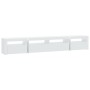 Mueble de TV con luces LED blanco 240x35x40 cm de , Muebles TV - Ref: Foro24-3152722, Precio: 178,84 €, Descuento: %