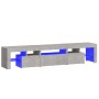 Mueble de TV con luces LED gris hormigón 200x36,5x40 cm by , TV Furniture - Ref: Foro24-3152813, Price: 121,87 €, Discount: %