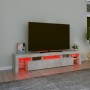Mueble de TV con luces LED gris hormigón 200x36,5x40 cm by , TV Furniture - Ref: Foro24-3152813, Price: 121,87 €, Discount: %