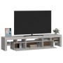 Mueble de TV con luces LED gris hormigón 200x36,5x40 cm by , TV Furniture - Ref: Foro24-3152813, Price: 121,87 €, Discount: %