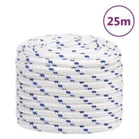 White polypropylene boat rope 20 mm 25 m by , Ropes and metal cords - Ref: Foro24-152314, Price: 40,15 €, Discount: %