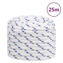 White polypropylene boat rope 20 mm 25 m by , Ropes and metal cords - Ref: Foro24-152314, Price: 40,96 €, Discount: %