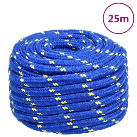 Blue polypropylene boat rope 20 mm 25 m by , Ropes and metal cords - Ref: Foro24-152473, Price: 37,84 €, Discount: %