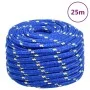Blue polypropylene boat rope 20 mm 25 m by , Ropes and metal cords - Ref: Foro24-152473, Price: 37,84 €, Discount: %