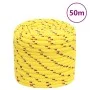 Yellow polypropylene boat rope 16 mm 50 m by , Ropes and metal cords - Ref: Foro24-152626, Price: 47,46 €, Discount: %