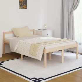 Bett für Senioren aus massivem Kiefernholz 120x190 cm von , Betten und Lattenroste - Ref: Foro24-810584, Preis: 104,12 €, Rab...