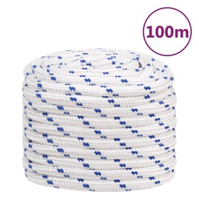 White polypropylene boat rope 20 mm 100 m by , Ropes and metal cords - Ref: Foro24-152316, Price: 131,59 €, Discount: %