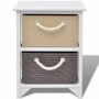 Mesita de noche de madera de vidaXL, Mesitas de noche - Ref: Foro24-242888, Precio: 54,81 €, Descuento: %