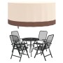 Cubierta muebles jardín redonda Oxford 600D beige Ø 183x71 cm de , Fundas para muebles de jardín - Ref: Foro24-359652, Precio...