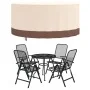 Round garden furniture cover Oxford 600D beige Ø 183x71 cm by , Garden furniture covers - Ref: Foro24-359652, Price: 45,77 €,...