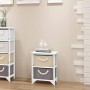 Mesita de noche de madera de vidaXL, Mesitas de noche - Ref: Foro24-242888, Precio: 54,81 €, Descuento: %