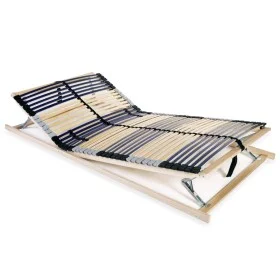 Slatted bed base with 42 slats 7 regions 100x200 cm by vidaXL, Beds and slatted bases - Ref: Foro24-246476, Price: 143,18 €, ...