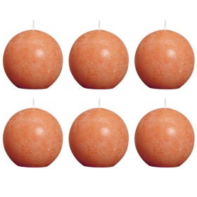 Bolsius Velas rústicas de bola naranja 6 unidades 