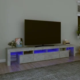 TV cabinet with LED lights concrete gray 230x36.5x40 cm by , TV Furniture - Ref: Foro24-3152789, Price: 147,39 €, Discount: %