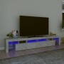 TV-Schrank mit LED-Leuchten betongrau 230x36,5x40 cm von , TV-Möbel - Ref: Foro24-3152789, Preis: 141,59 €, Rabatt: %