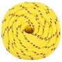 Yellow polypropylene boat rope 18 mm 100 m by , Ropes and metal cords - Ref: Foro24-152631, Price: 101,59 €, Discount: %