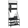 Coat rack with black shoe rack 72x34x184 cm by , Dresser Organizers and Bar Hangers - Ref: Foro24-837827, Price: 75,01 €, Dis...