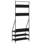 Perchero con zapatero negro 72x34x184 cm de , Organizadores de vestidores y perchas de barra - Ref: Foro24-837827, Precio: 74...