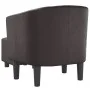 Sillón con taburete cuero sintético marrón de , Sillones - Ref: Foro24-356493, Precio: 178,46 €, Descuento: %