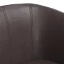 Sillón con taburete cuero sintético marrón de , Sillones - Ref: Foro24-356493, Precio: 178,46 €, Descuento: %