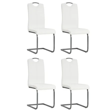 Schwebende Esszimmerstühle, 4 Stück, weißer Stoff. von vidaXL, Essstühle - Ref: Foro24-246196, Preis: 238,62 €, Rabatt: %