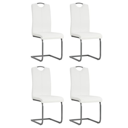 Schwebende Esszimmerstühle, 4 Stück, weißer Stoff. von vidaXL, Essstühle - Ref: Foro24-246196, Preis: 233,68 €, Rabatt: %