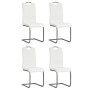 Schwebende Esszimmerstühle, 4 Stück, weißer Stoff. von vidaXL, Essstühle - Ref: Foro24-246196, Preis: 233,68 €, Rabatt: %