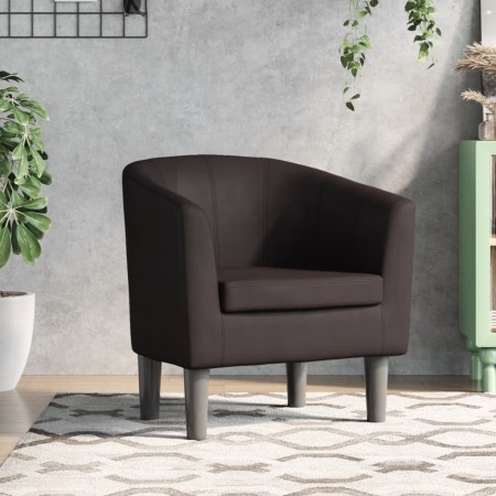 Sillón cuero sintético marrón de , Sillones - Ref: Foro24-356487, Precio: 196,08 €, Descuento: %