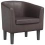 Sillón cuero sintético marrón de , Sillones - Ref: Foro24-356487, Precio: 196,08 €, Descuento: %