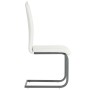Sillas de comedor voladizas 4 unidades de tela blanca de vidaXL, Sillas de comedor - Ref: Foro24-246196, Precio: 251,89 €, De...