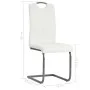 Cantilever dining chairs, 4 units, white fabric. by vidaXL, dining chairs - Ref: Foro24-246196, Price: 238,58 €, Discount: %