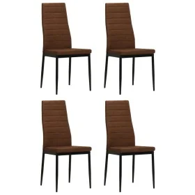 Esszimmerstühle 4 Einheiten aus braunem Stoff von vidaXL, Essstühle - Ref: Foro24-246184, Preis: 168,59 €, Rabatt: %