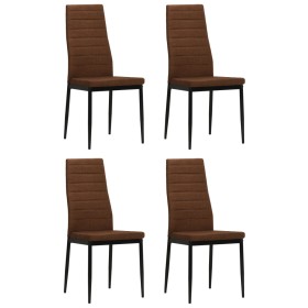 Esszimmerstühle 4 Einheiten aus braunem Stoff von vidaXL, Essstühle - Ref: Foro24-246184, Preis: 172,40 €, Rabatt: %