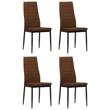 Esszimmerstühle 4 Einheiten aus braunem Stoff von vidaXL, Essstühle - Ref: Foro24-246184, Preis: 168,48 €, Rabatt: %
