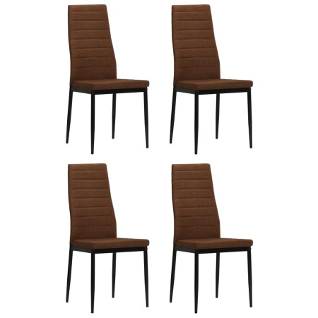 Esszimmerstühle 4 Einheiten aus braunem Stoff von vidaXL, Essstühle - Ref: Foro24-246184, Preis: 172,40 €, Rabatt: %