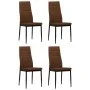 Esszimmerstühle 4 Einheiten aus braunem Stoff von vidaXL, Essstühle - Ref: Foro24-246184, Preis: 168,48 €, Rabatt: %