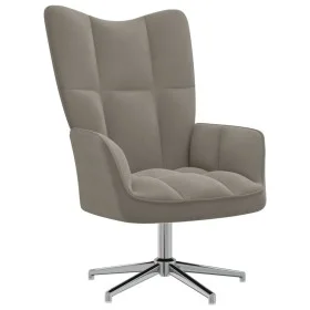 Hellgrauer Samt-Entspannungssessel von , Sessel - Ref: Foro24-328117, Preis: 146,95 €, Rabatt: %
