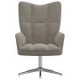 Hellgrauer Samt-Entspannungssessel von , Sessel - Ref: Foro24-328117, Preis: 149,68 €, Rabatt: %