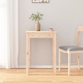 Mesa de comedor madera maciza de pino 55x55x75 cm